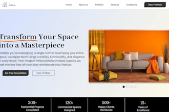 design interior website, furniture, home improvement, construction website