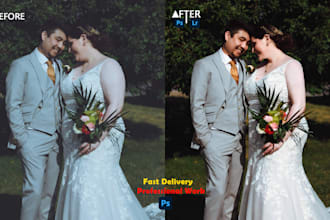 wedding event photo edit,double chin remove,body slim,color correction lightroom