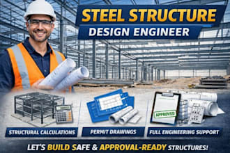 create steel structure drawings for permit