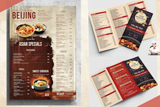 design digital menu, animated TV screen menu, restaurant , cookbook