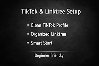 set up your tiktok profile and linktree for a clean social media start