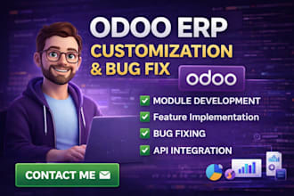 customize, fix or develop modules in odoo erp