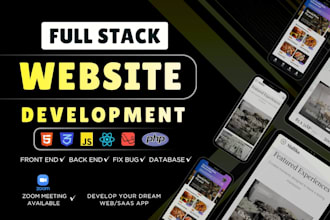 be full stack developer, front end web developer, full stack website development