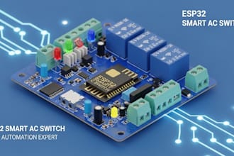 design esp32 smart ac switch pcb wifi iot home automation
