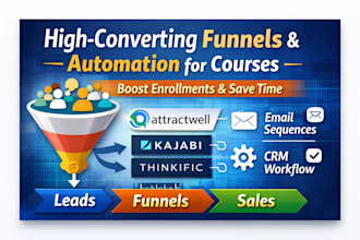 build professional attractwell website funnels online course automation
