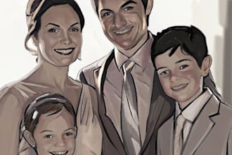 design a professional family portrait