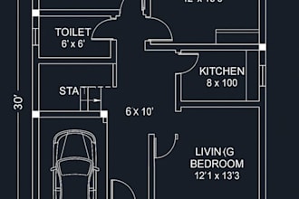 draw professional 2d and 3d house plan in autocad