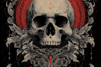 draw a metal, horror, dark art
