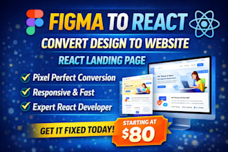 convert figma design to react js website