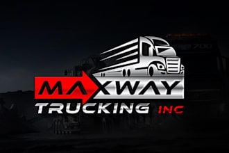 design a creative transport logistics trucking cargo and moving company logo