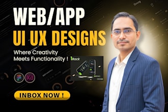 do figma app design, web app ui, mobile app ui ux design