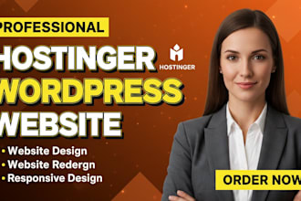 design wordpress or hostinger website redesign hostinger and  wordpress website