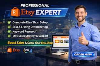 be your professional etsy expert for shop setup and sales