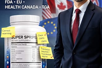 ensure fda, eu, canada and australia label compliance