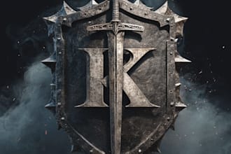 create a medieval, fantasy, rpg gaming logo