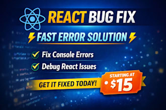 fix bugs, errors, and issues in your react js website