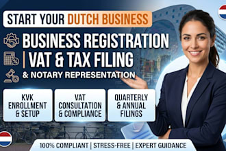 dutch business registration netherlands vat tax consultation filing notatry rep