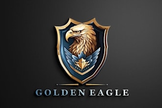 create vintage, american, eagle, falcon, phoenix, hawk or badge logo
