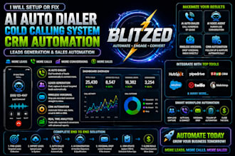 setup or fix ai auto dialer cold calling system, crm automation leads generation