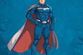 draw photo to cartoon character superhero comic book