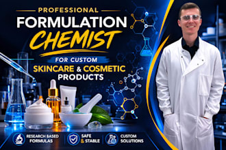 be your custom skincare and cosmetic formulation chemist for safe products