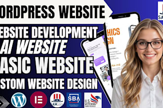 design basic wordpress website, simple business website landing page