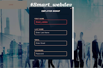 design signup and login form for your website in 24 hrs