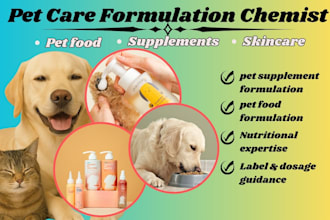formulate pet skin care pet food and supplement formulation chemist