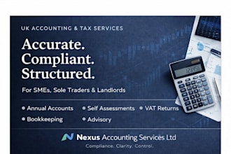 handle UK accounting, tax returns and bookkeeping for businesses and landlords