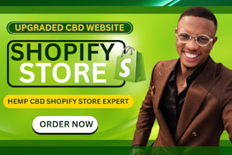 design a professional hemp cbd shopify store website, shopify dropshipping store