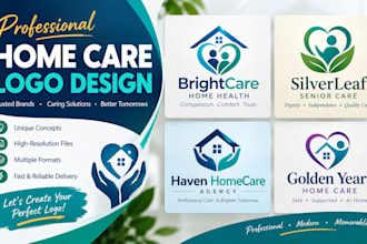 design a professional home care and senior care logo