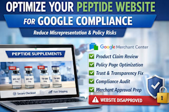 fix compliance issues on your peptide supplement website