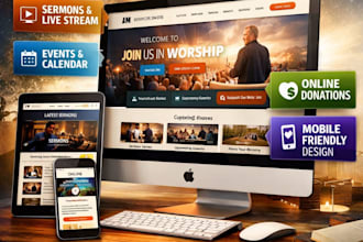 design a modern church website ministry or christian organization website