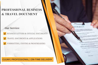 write professional business or travel documents