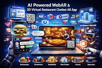 do ai powered webar saas platform, zappar 3d virtual restaurant chatbot, ar app