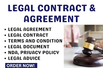 draft legal contracts, agreements, ndas, and legal documents