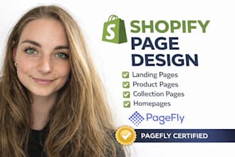 design shopify pages with pagefly landing product collection