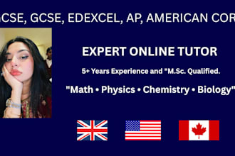 be your expert online tutor for math, physics, chemistry, and biology