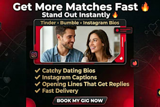 write an irresistible tinder bio or instagram caption that gets matches