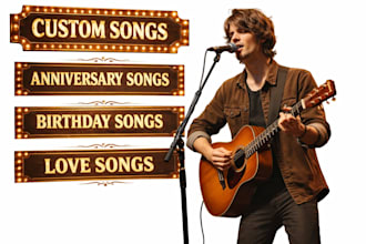 create custom country pop songs with pro male vocals for special occasions