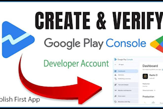 create fresh google play console with 1 app