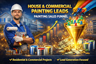generate house painting leads, commercial painting leads, painting sales funnel
