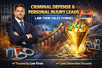 generate criminal defense leads, personal injury leads, law firm sales funnel