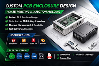 design custom pcb enclosure or electronics case for 3d printing