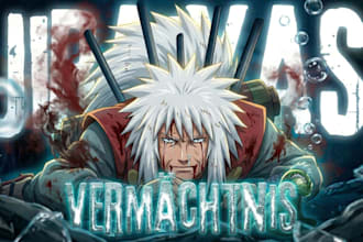 design creative youtube anime thumbnail for you