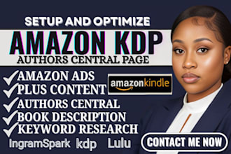 setup author central page with amazon ads campaign for kdp book publishing
