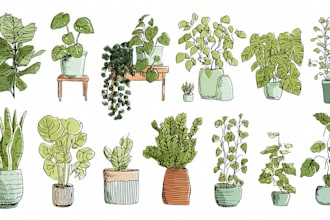 illustrate fruit, plant, or anything in digital watercolor