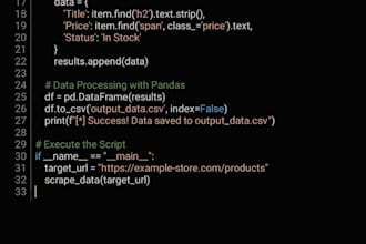 write a custom python script for automation and scraping