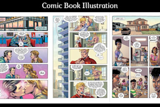 draw comic book art and illustration for graphic novel webcomic and comic strip