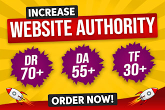 increase semrush domain authority score from 0 to 60 plus